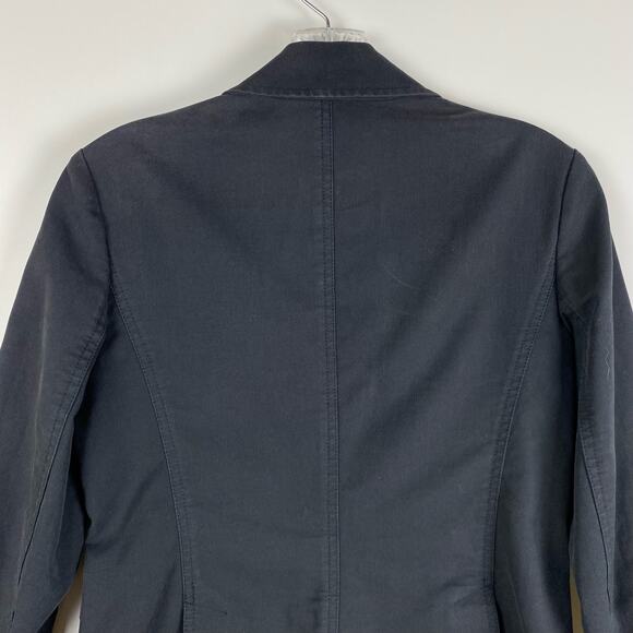 Theory School Boy Blazer Charcoal Gray Cotton Womens Size 2 - Picture 10 of 11